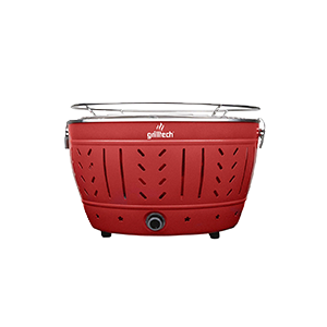 Parrilla Air roja a carbón sin humo Grilltech